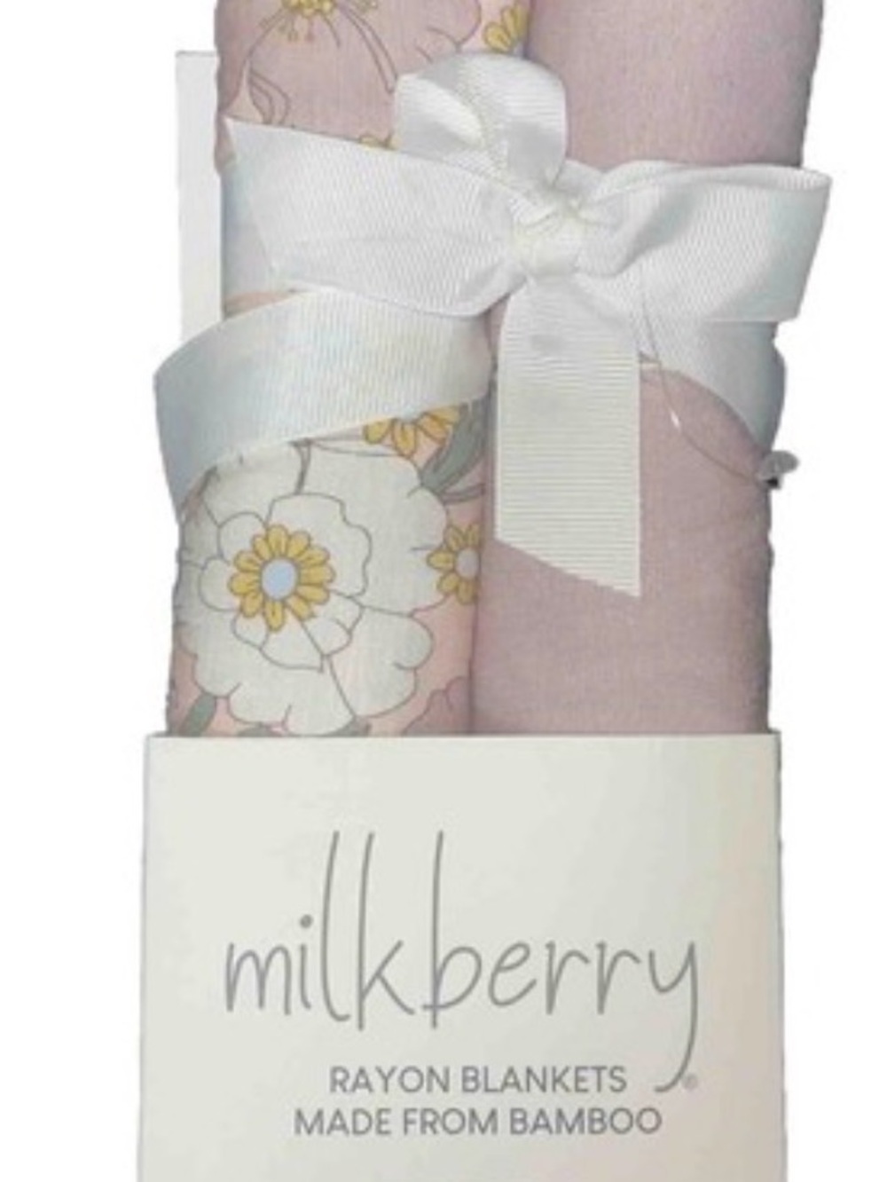 Milkberry Baby’s Bamboo Rayon Blanket Set - Pink Floral